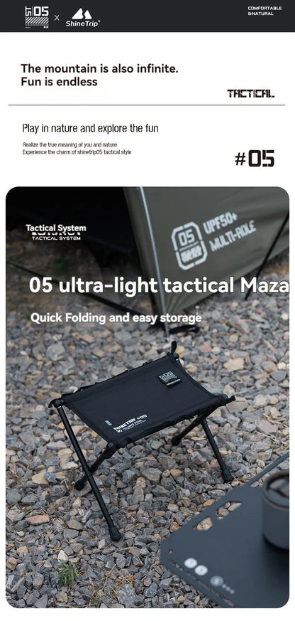山趣（やましゅみ） SHINETRIP シャイントリップ #05 Series Ultra-Light Tactical Stool-L 超軽量 タクティカルスツール Lサイズ（A492-H0L / A492-D0L / A492-T0L）