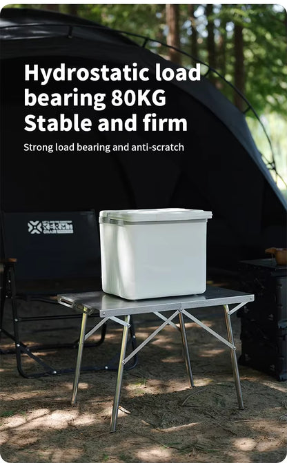 SHINETRIP ステンレス 耐熱 折りたたみキャンプテーブル（収納バッグ付）A451-T00