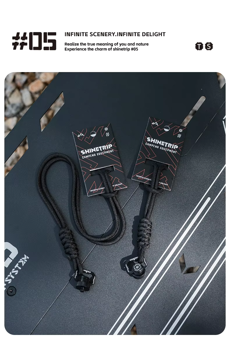 山趣（ShineTrip） ST-05 タクティカルシステム 19灯用ランヤード（ロング／ショート）＆ST-6 1/4回転リングスクリュー