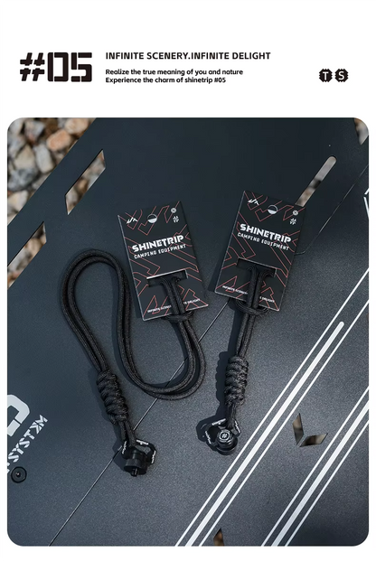 山趣（ShineTrip） ST-05 タクティカルシステム 19灯用ランヤード（ロング／ショート）＆ST-6 1/4回転リングスクリュー