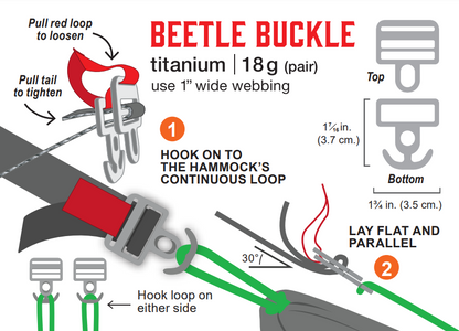Dutchware Gear（ダッチウェアギア） Beetle Buckles チタン製ハンモックサスペンションバックル MUS077