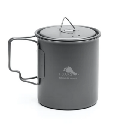 トークス ウルトラライトチタンカップ 450ml 蓋付き TOAKS LIGHT Titanium 450ml Cup with Lid CUP-450-L-C