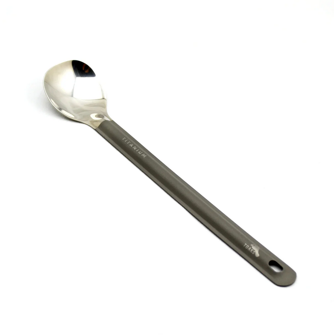 TOAKS Titanium Long Handle Spoon with Polished Bowl SLV-11