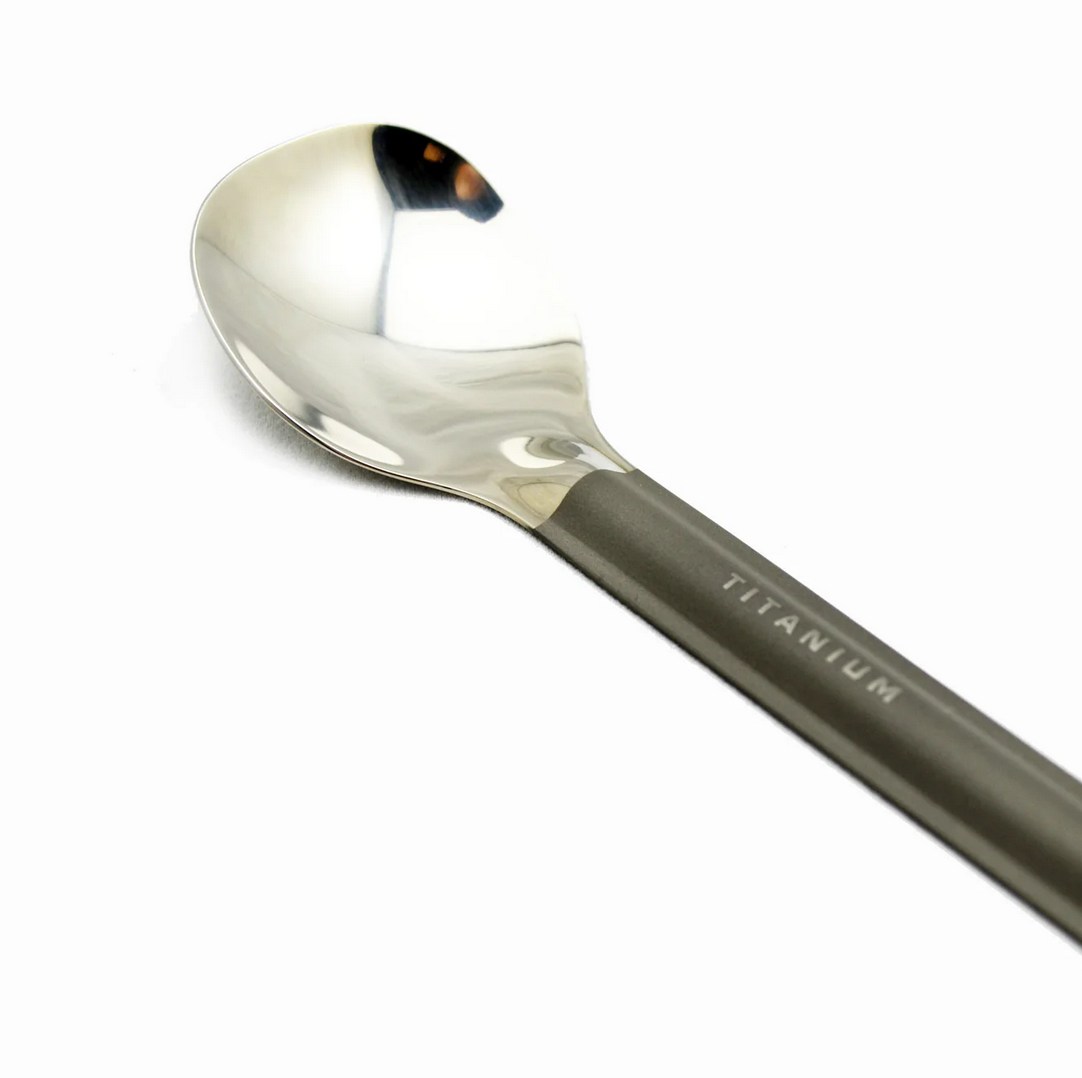 TOAKS Titanium Long Handle Spoon with Polished Bowl SLV-11