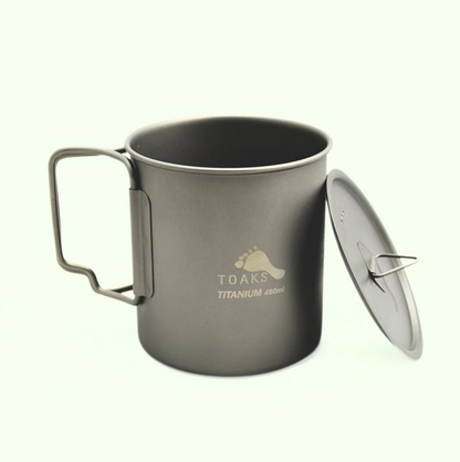 トークス チタンカップ 450ml（蓋付き） TOAKS Titanium 450ml Cup with Lid CUP-450-C