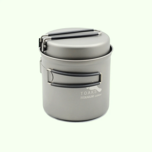 トークス チタンパンと1100mlチタンポットのセット TOAKS Titanium 1100ml Pot with Pan CKW-1100