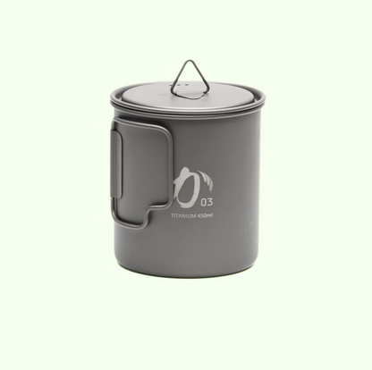 KA03 Titanium cup 450ml (with lid) Ultra-lightweight KCUP-450-C