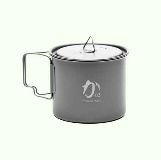 KA03 Titanium pot 550ml (with lid) Ultra-lightweight KPOT-550-C