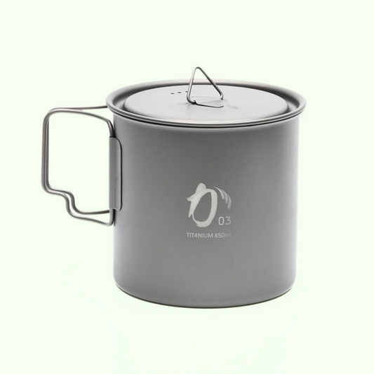 KA03 Titanium pot 650ml (with lid) Ultra-lightweight KPOT-650-C