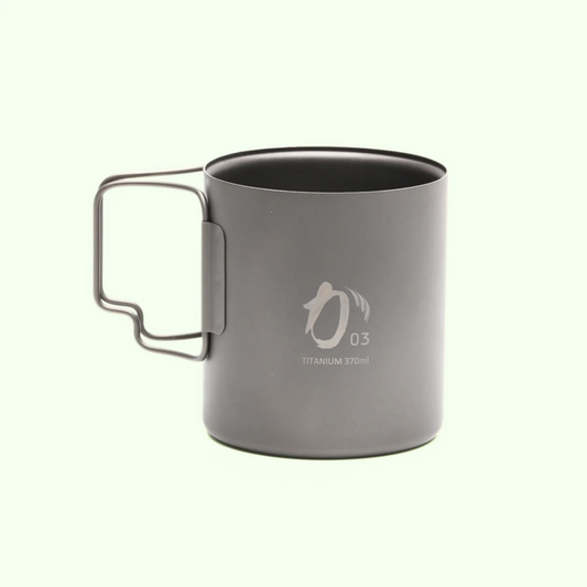 KA03 Titanium double mug 370ml Ultra-lightweight KCUP-370-D