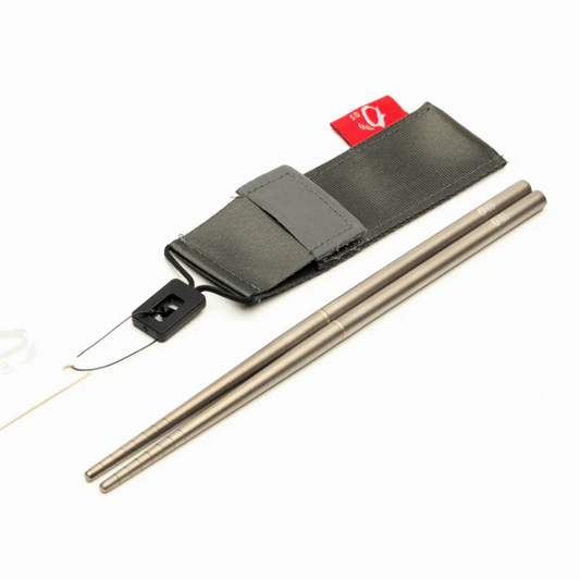 KA03 Titanium folding chopsticks with storage bag KH-01