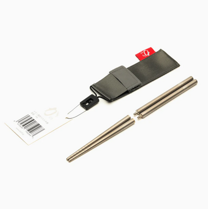 KA03 Titanium folding chopsticks with storage bag KH-01