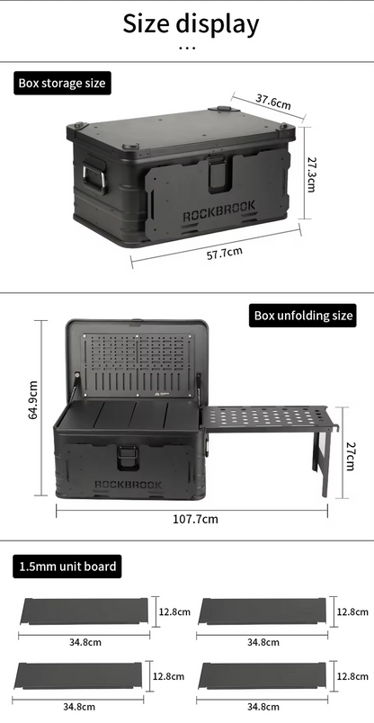 Rockbrook 50L Aluminum Table Box KARGO50 BX1018 57X38X28CM