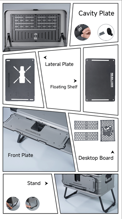 Rockbrook 20th Anniversary Limited Edition 50L Aluminum Table Box Rockbrook 50L GREY/BLACK Aluminum Table Box KARGO ANNI2024 BX1025