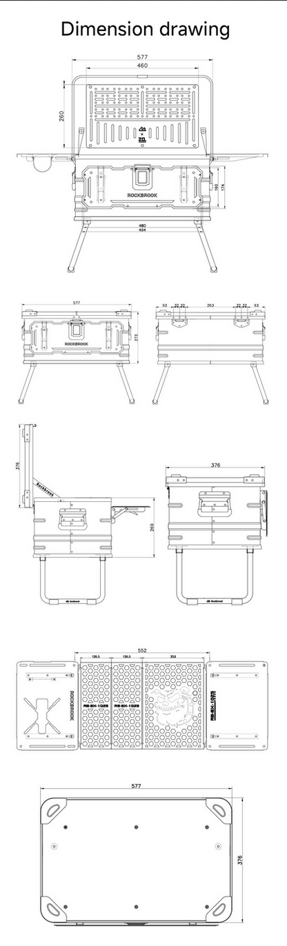 Rockbrook 20th Anniversary Limited Edition 50L Aluminum Table Box Rockbrook 50L GREY/BLACK Aluminum Table Box KARGO ANNI2024 BX1025