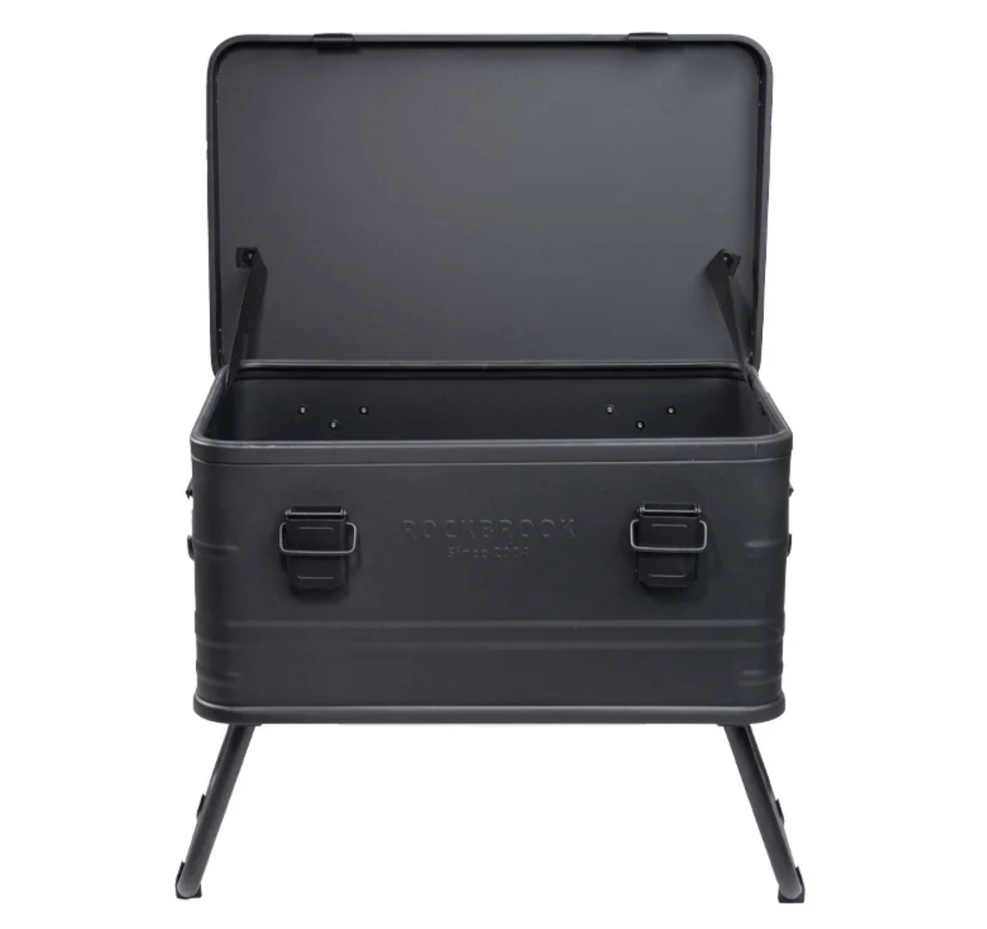 Rockbrook 50L BLACK Aluminium Box with Stand Bar STANDY BX1017BKMB