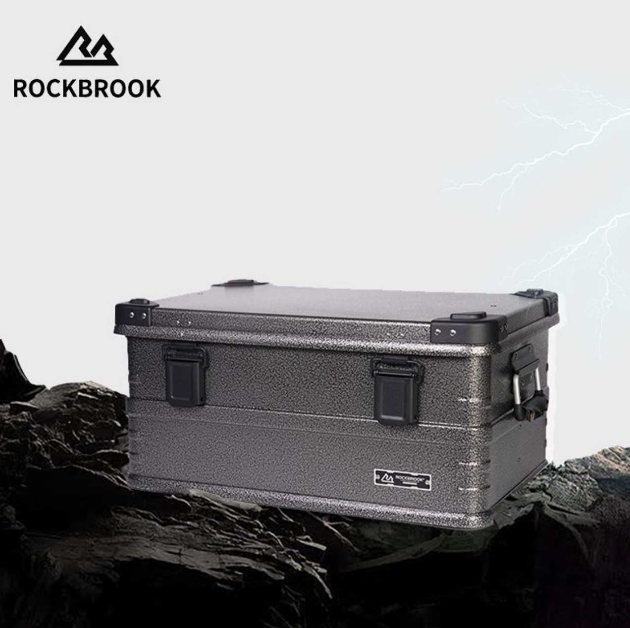 Rockbrook 50L Aluminum Storage Box Rockbrook GREY Scratch Resistant Aluminum Storage Box TOUGHGUARD BX1011M