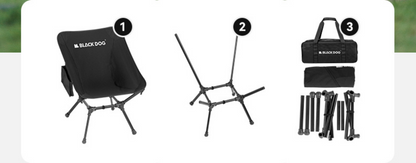 BLACKDOG黑狗月亮椅折疊椅高度可調式CBD2300JJ025