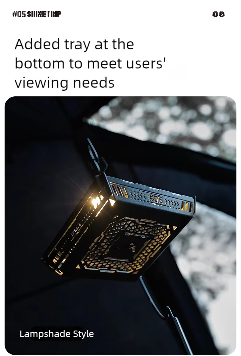 山趣（ShineTrip） ST-05シリーズ ピラミッドランプシェード（ブラック）