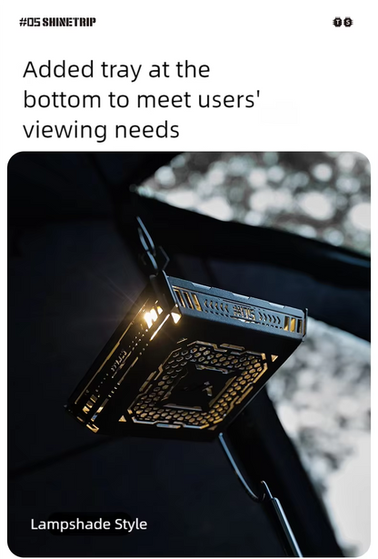 山趣（ShineTrip） ST-05シリーズ ピラミッドランプシェード（ブラック）