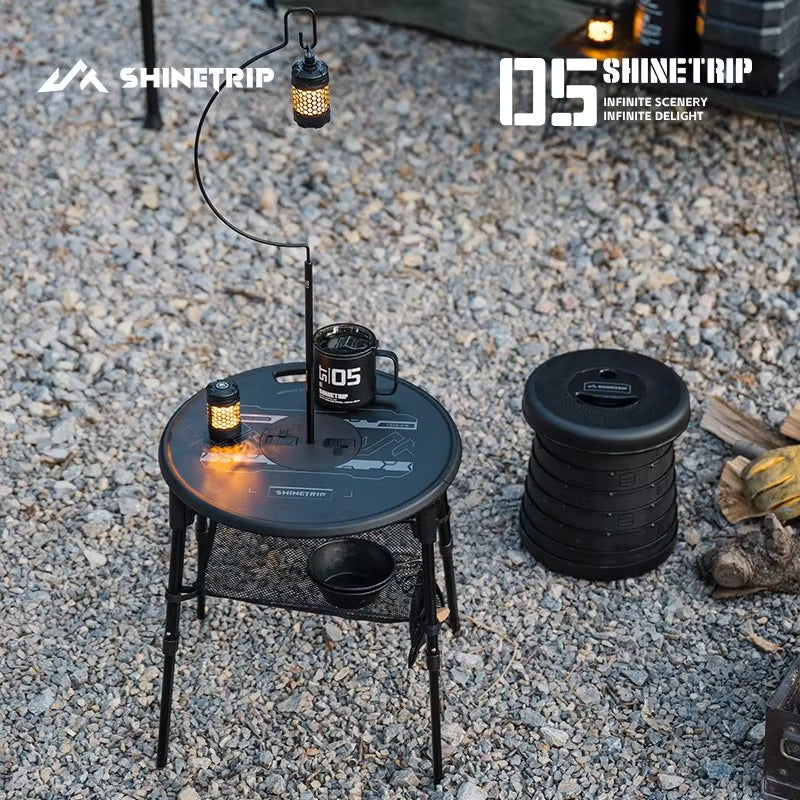 山趣（やましゅみ） SHINETRIP シャイントリップ ST-05 Series High Low Tactical Round Table Set ハイロー切替 タクティカルラウンドテーブルセット