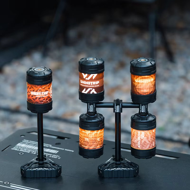 山趣（ShineTrip） ST-05シリーズ Horn Peak キャンドルホルダー（単品／3点ベース ライトアレイ）A542 ブラック