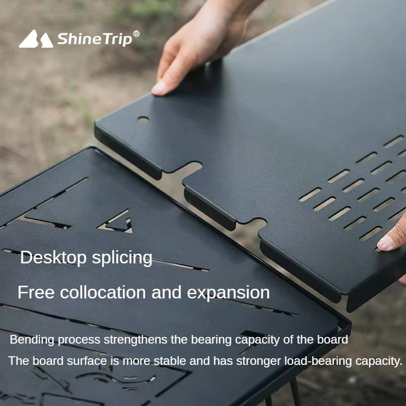 SHINETRIP 5052アルミ サイドテーブル 拡張ボード連結対応（折りたたみ）A455-T00