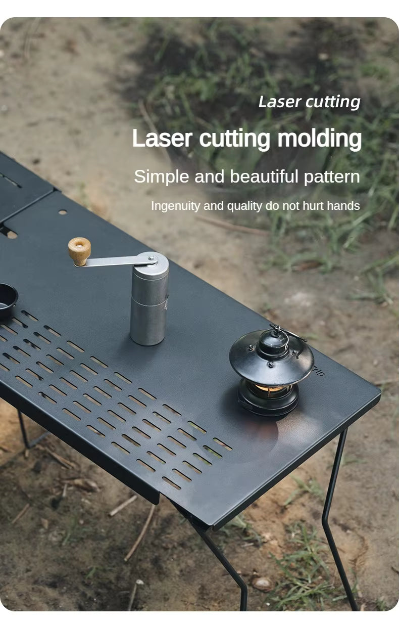 SHINETRIP 5052アルミ サイドテーブル 拡張ボード連結対応（折りたたみ）A455-T00