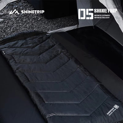 山趣（ShineTrip）05シリーズ シールスリーピングバッグ G160 G230 G300 220×80cm（ブラック／グリーン）