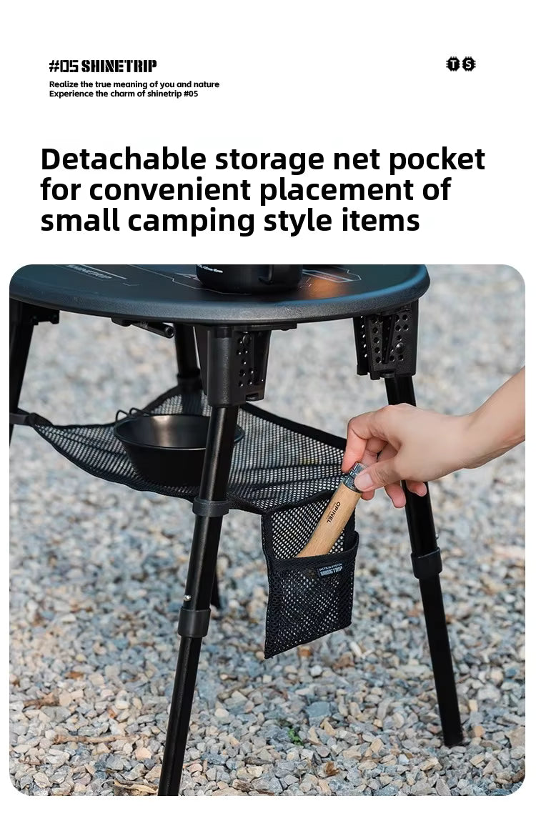 山趣（やましゅみ） SHINETRIP シャイントリップ ST-05 Series High Low Tactical Round Table Set ハイロー切替 タクティカルラウンドテーブルセット