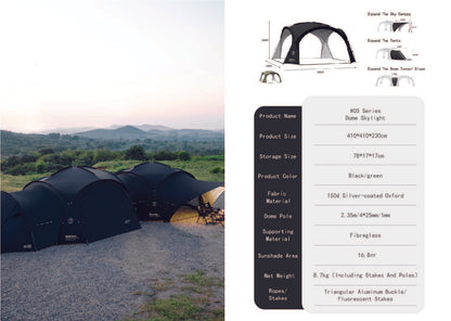 SHINE TRIP Outdoors（シャイン・トリップ アウトドアーズ／山趣）#05 Series Dome Skylight｜ドームスカイライン 本体（FG/AL 2カラー）＋専用オプション