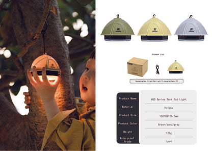 山趣（ShineTrip） ST-05シリーズ テント ナイトライト IPX4（グリーン／サンド／グレー）