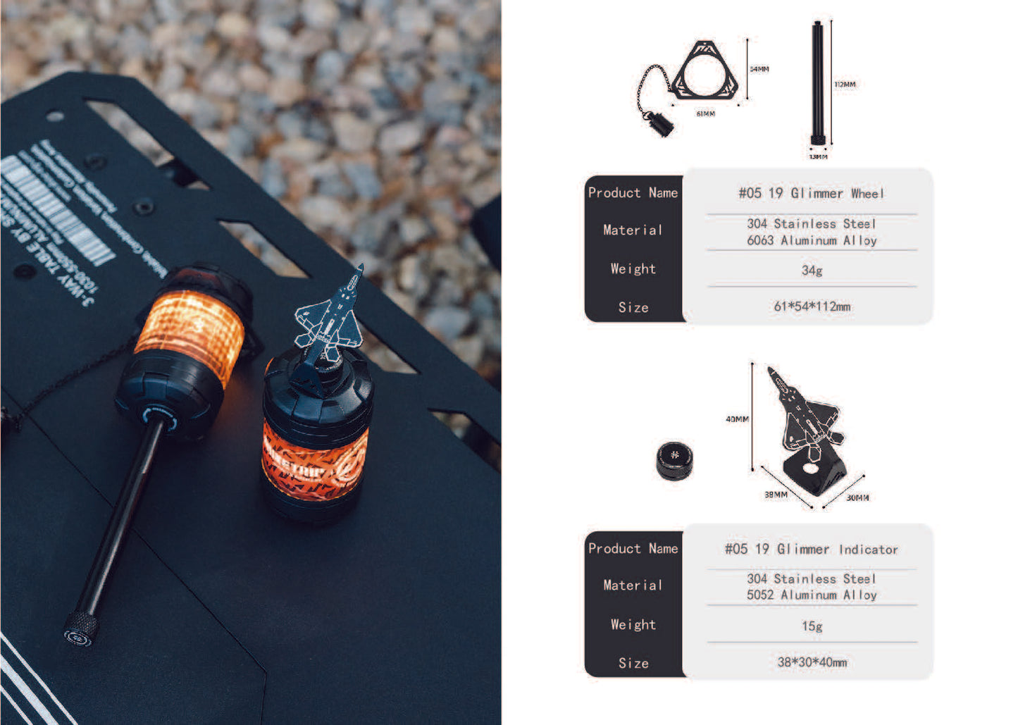 山趣（ShineTrip） ST-05シリーズ 19灯 ナビゲーションマーク＆ランプホイール（ブラック）