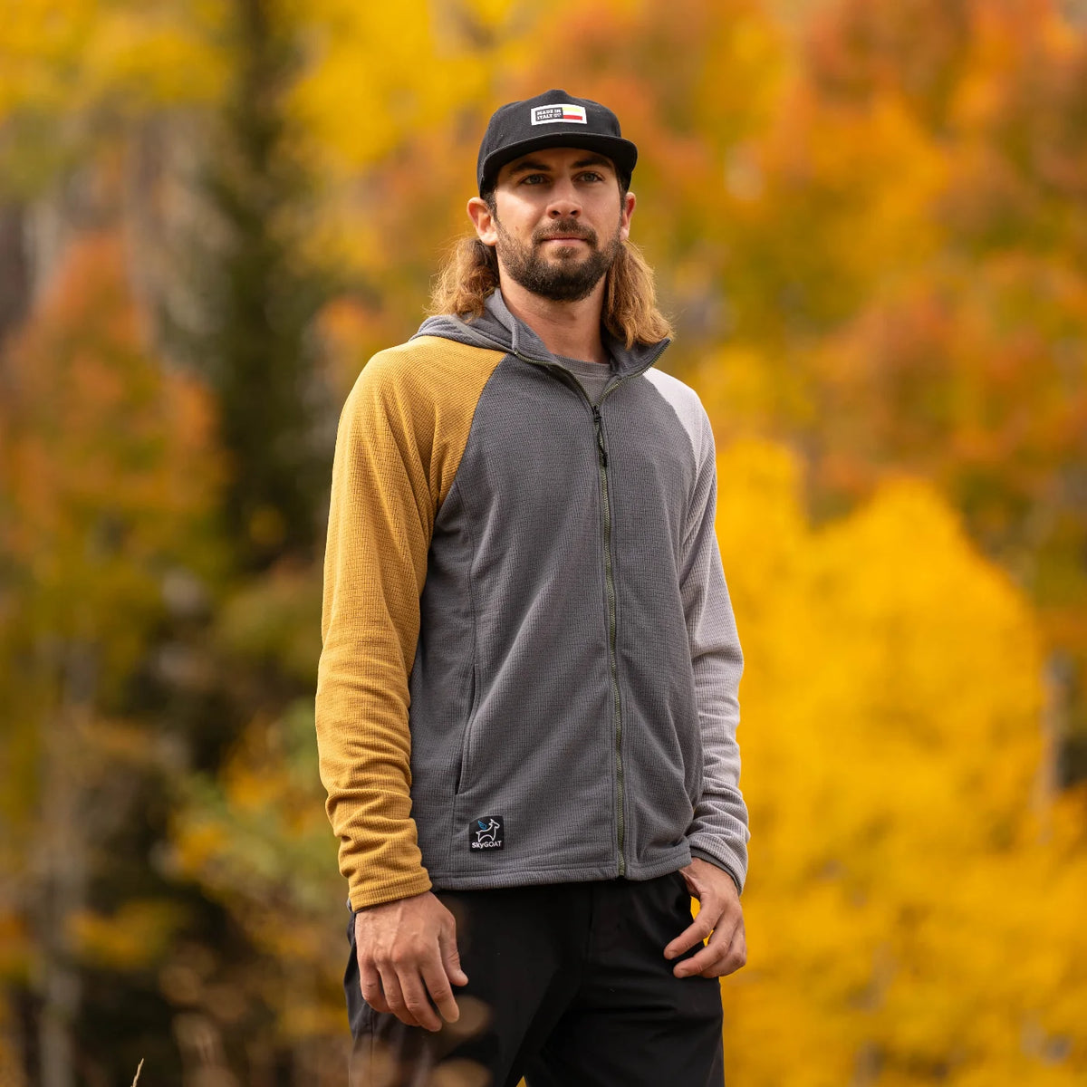 SkyGOAT（スカイゴート）CAMP Hooded Jacket メンズ｜GOATgrid マイクログリッドフリース フルジップジャケット
