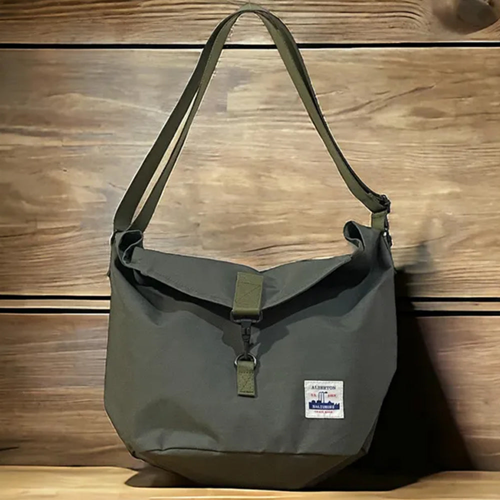 ALBERTON Military-themed shoulder bag, flame-retardant and waterproof, made from ARMY DUCK fabric