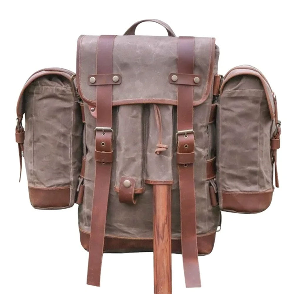 ビッグベア ブッシュクラフトバッグ 25L キャンバスヴィンテージ 本革バックパック BAG-01 Big Bear Bushcraft Bag