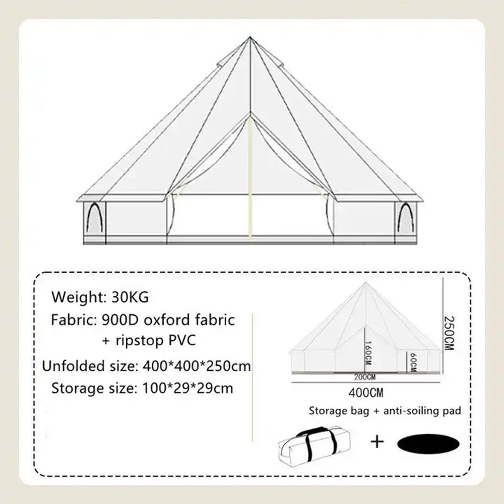 Big Bear Oxford cloth Bell Tent 3M／4M／5M／6M ビッグベア オックスフォードベルテント ティピーテント Tent-P4