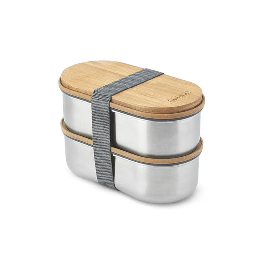 Black Blum BENTO Box 2-tier lunch box Stainless steel lunch series black+blum