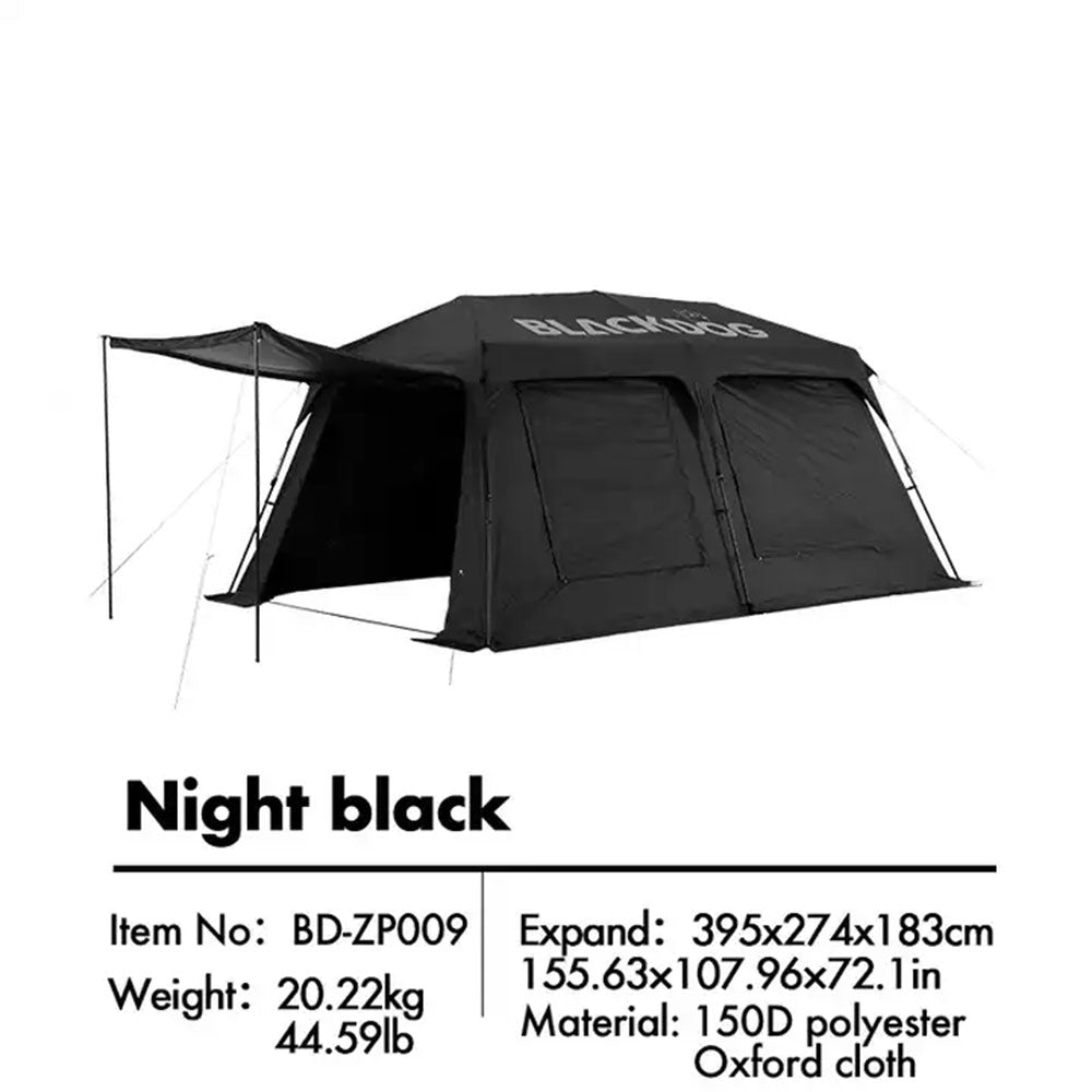 BLACKDOG Black Dog One Bedroom One Living Room Automatic Tent UPF50 for 3-4 People