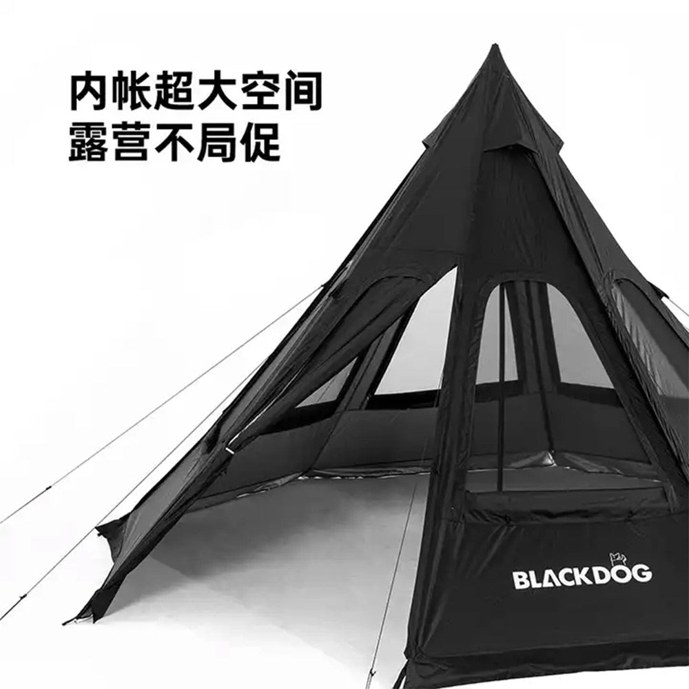 BLACKDOG Pyramid Barn Tent Black Dog Pyramid Barn Tent Teepee Tent for 5 People