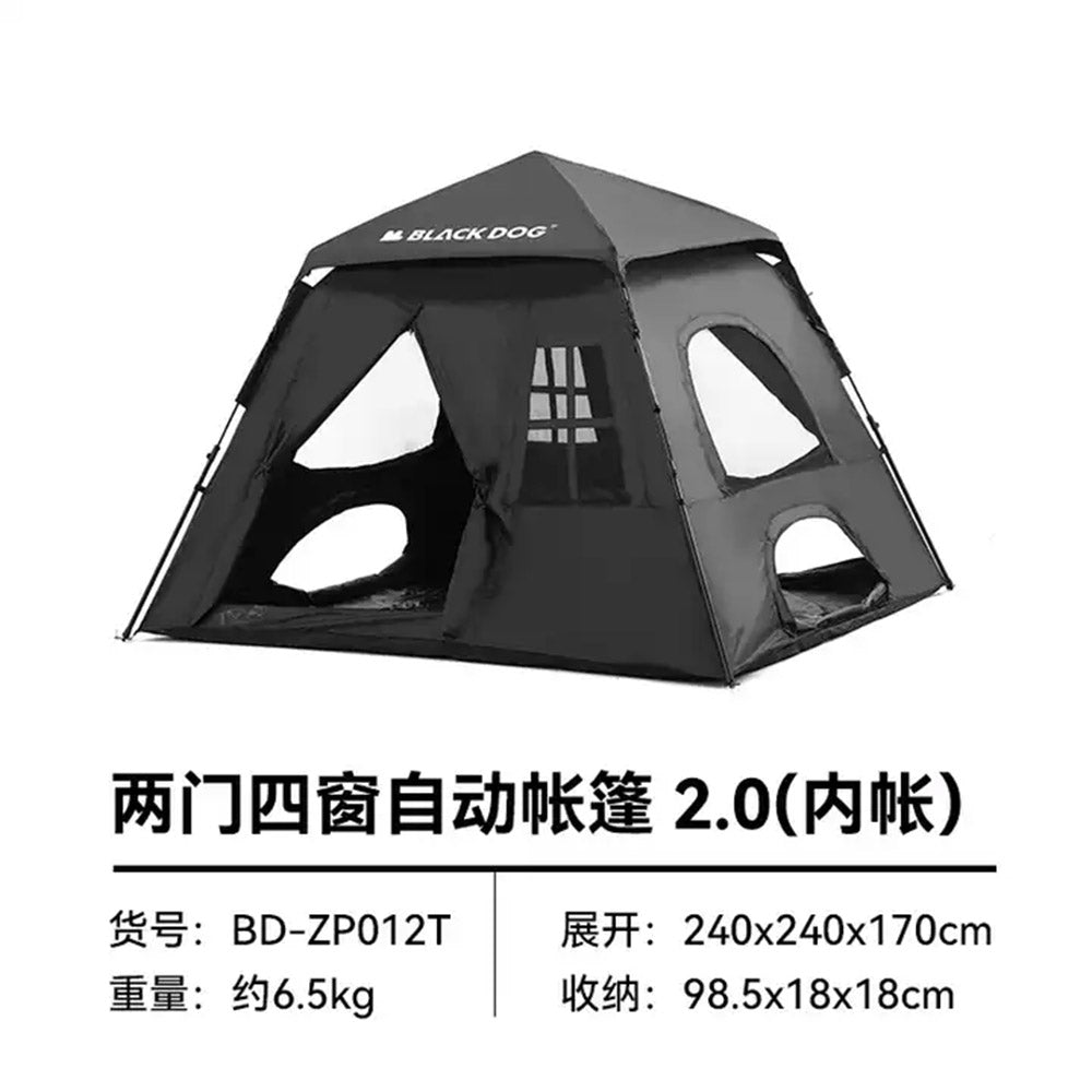 BLACKDOG Automatic Tent Black Dog Automatic Tent for 4-10 people