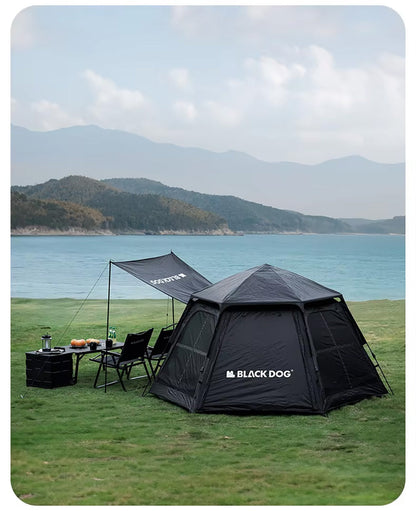 BLACKDOG OUTDOOR Canopy 2-in-1 Thick Rainproof Automatic Hexagon Tent ブラックドッグ ヘキサテント 自動テント