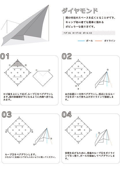 ブッシュタープ コットン混紡 ソロキャンプ ブッシュクラフト Bush Craft bush tarp