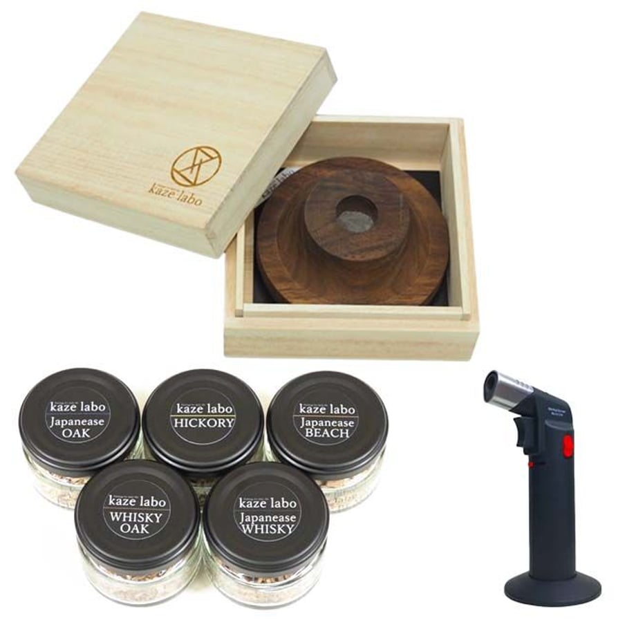 kaze labo 【CAMP HACK掲載商品】煙頭 -smoke head- （第4.5世代-桐箱）スターターセット お酒にフォーカスしたスモークギア