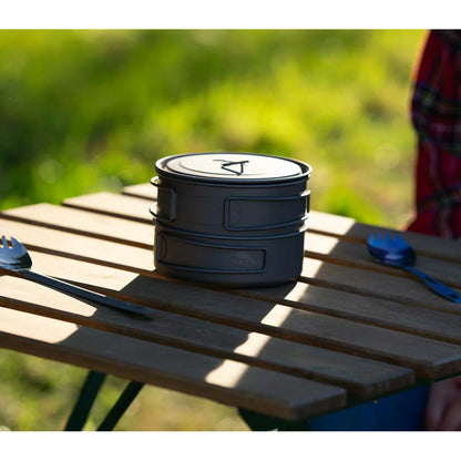 TOAKS（トークス） Titanium Compact Cookset 2PCS チタン コンパクト クックセット 2PCS 800mlポット＆400mlフライパンセット CS-12