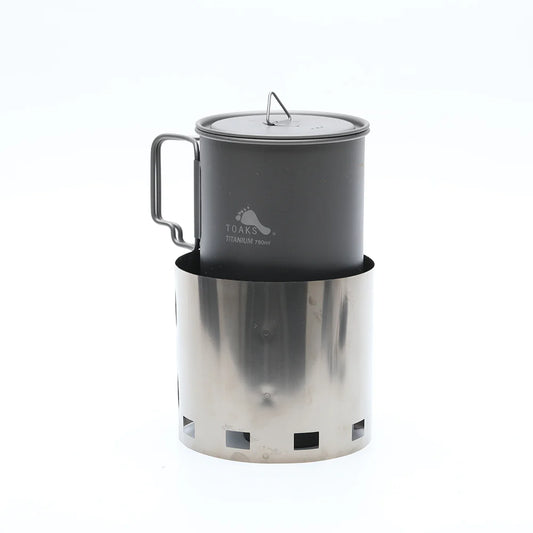 TOAKS（トークス） Windscreen Stand, Alcohol Stove and Pot-750 Combo チタン アルコールストーブ クックセット 750mlポット付き CS-13