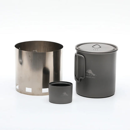TOAKS（トークス） Windscreen Stand, Alcohol Stove and Pot-750 Combo チタン アルコールストーブ クックセット 750mlポット付き CS-13