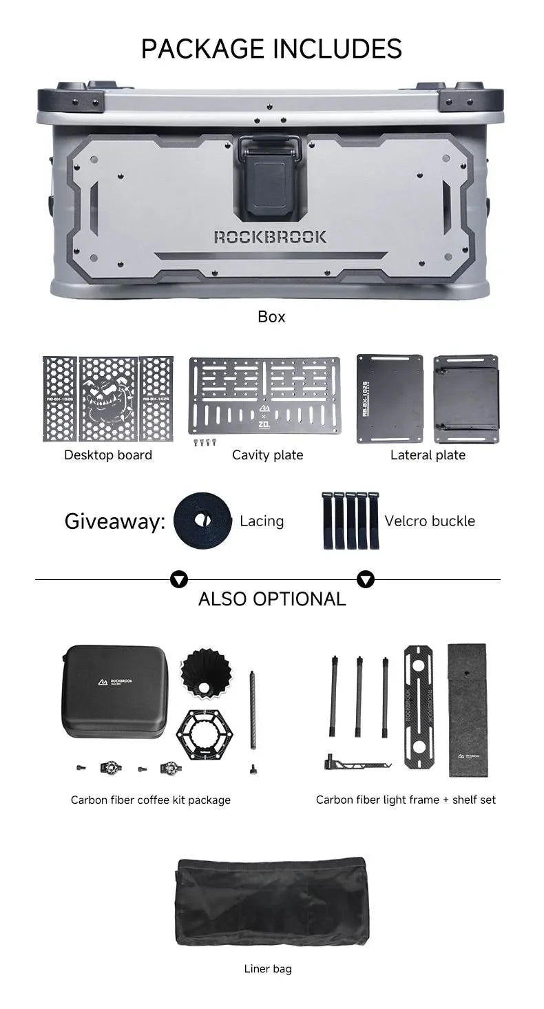 Rockbrook 20th Anniversary Limited Edition 50L Aluminum Table Box Rockbrook 50L GREY/BLACK Aluminum Table Box KARGO ANNI2024 BX1025