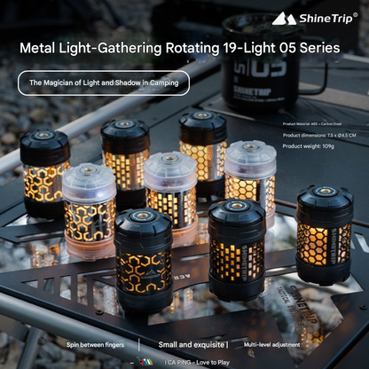 山趣（ShineTrip） ST-05シリーズ 回転19灯グリマー（回転ハニカム／回転グラデーション／回転エネルギーブロック）