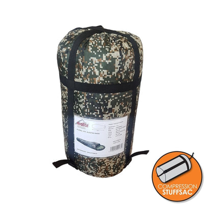 Evolite（エボライト）Alaska Camo Sleeping Bag -15°C アラスカカモ 4シーズン化繊シュラフ デジタルカモフラージュ